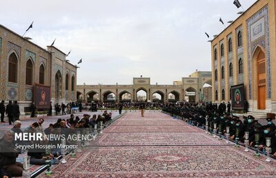 آیین سنتی «اذن عزا» در حرم مطهر رضوی برگزار شد