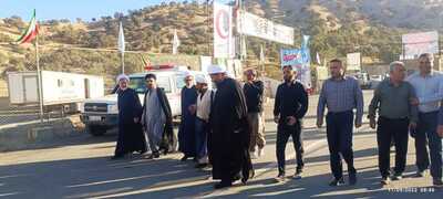حضور پرشور زائران اهل تسنن و تشیع در مرز باشماق مریوان