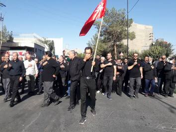 مراسم پیاده روی جاماندگان اربعین حسینی در شهر قدس