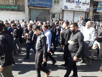 مراسم پیاده روی جاماندگان اربعین حسینی در شهر قدس