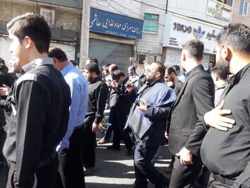 مراسم پیاده روی جاماندگان اربعین حسینی در شهر قدس