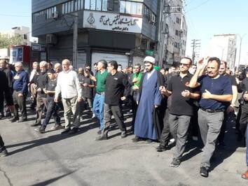 مراسم پیاده روی جاماندگان اربعین حسینی در شهر قدس