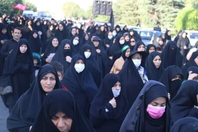 مراسم پیاده روی جاماندگان اربعین حسینی در اسلامشهر