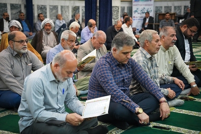 مراسم ختم همسرحجت الاسلام حریزاوی در اهواز برگزار شد