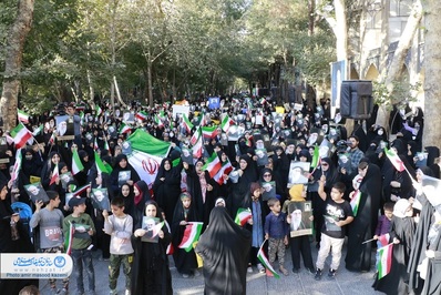 برپایی موکب شورای هیئات مذهبی امور بانوان و اداره کل تبلیغات اسلامی استان اصفهان