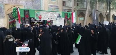 برپایی موکب شورای هیئات مذهبی امور بانوان و اداره کل تبلیغات اسلامی استان اصفهان
