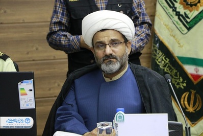 حضور مدیر کل تبلیغات اسلامی استان به همراه مسئولین تشکل‌های دینی در فرماندهی نیروی انتظامی