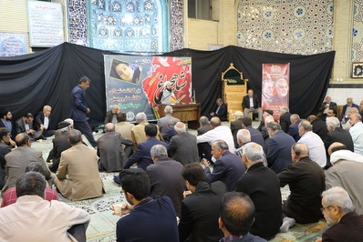 مراسم بزرگداشت شهدای حادثه تروریستی و غمبار حرم حضرت احمد بن موسی (ع) برگزار شد