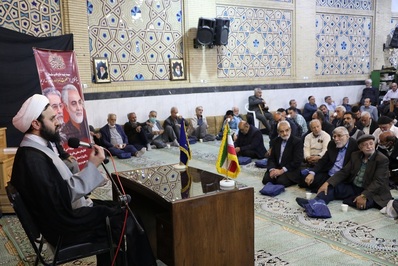 مراسم بزرگداشت شهدای حادثه تروریستی و غمبار حرم حضرت احمد بن موسی (ع) برگزار شد