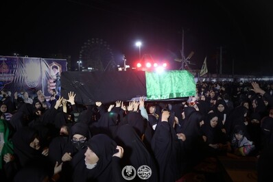 مراسم تشییع دو شهید گمنام در اجتماع «بصیرت فاطمی» اهواز برگزار شد