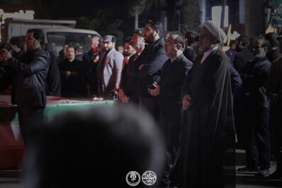 مراسم تشییع دو شهید گمنام در اجتماع «بصیرت فاطمی» اهواز برگزار شد