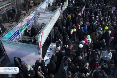 حضور پررنگ اداره کل تبلیغات اسلامی آذربایجان شرقی در راهپیمایی ۲۲ بهمن