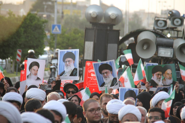 دسته عزاداری علماء و روحانيون شیراز در سومين روز شهادت امام حسین(ع)