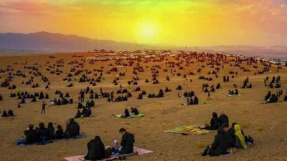 عزاداری در صحرا در سمنان