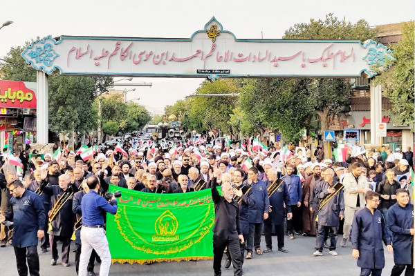 دسته عزاداری علماء و روحانيون شیراز در سومين روز شهادت امام حسین(ع)