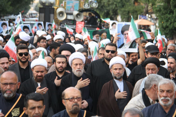 دسته عزاداری علماء و روحانيون شیراز در سومين روز شهادت امام حسین(ع)