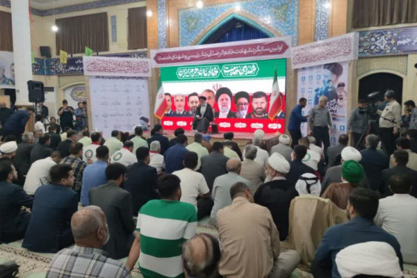 برگزاری مراسم سالگرد شهادت آیت‌الله رئیسی در آبادان