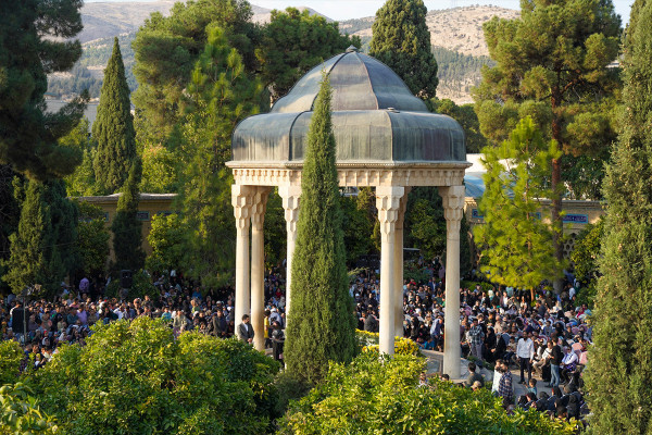 Holding the Mahfel Celebration at the Tomb of Hafez in Shiraz