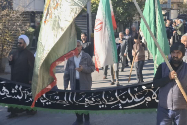 دسته روی عزاداران فاطمی در شهرستان بدره