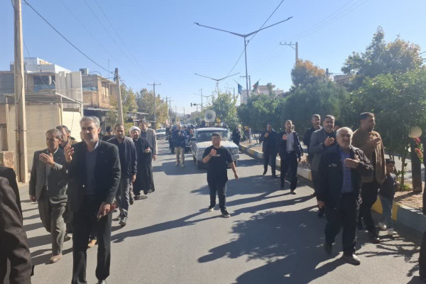 دسته روی عزاداران فاطمی در شهرستان بدره