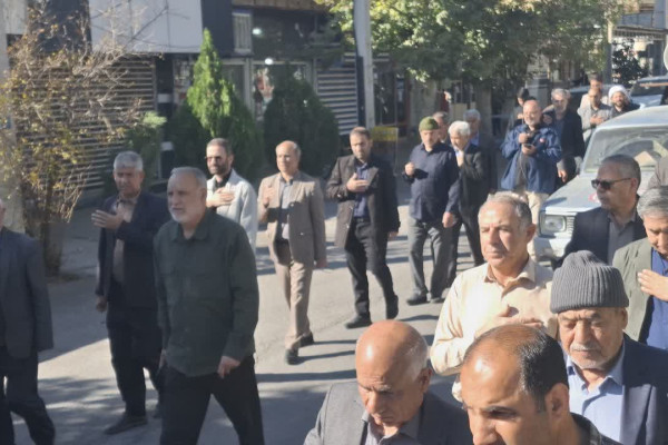 دسته روی عزاداران فاطمی در شهرستان بدره