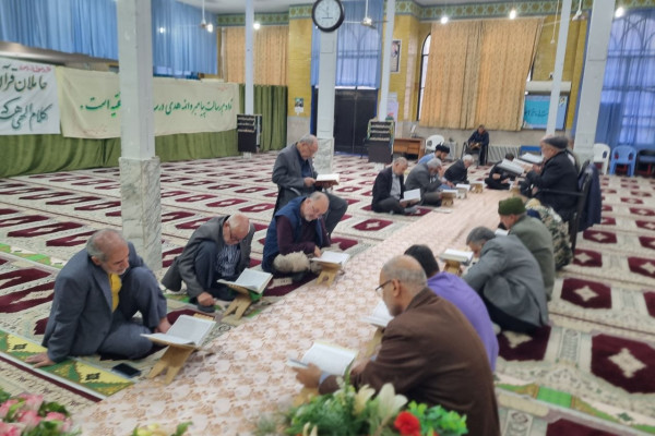 برگزاری محفل جزءخوانی قرآن کریم در مسجدجامع شهر بدره