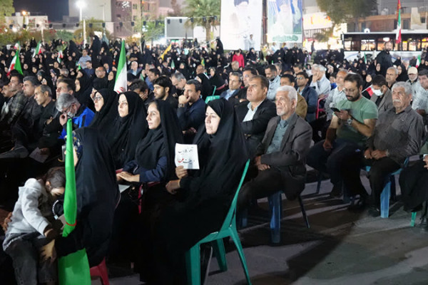 تجمع بزرگ مردمی بوشهری ها در محکومیت تجاوز آشکار استکبار