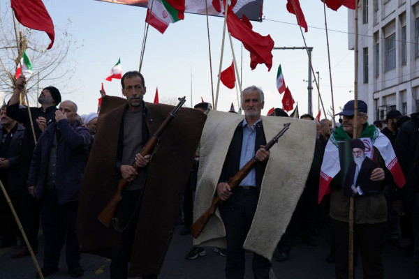 مراسم باشکوه تشییع شهدای گیلانی جنگ آمریکایی‌ـصهیونیستی و سوگواری شهادت امام خامنه‌ای