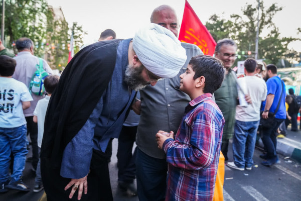 حضور حجت الاسلام محمد قمی در مهمانی کیلومتری غدیر تهران