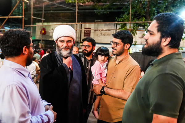 حضور حجت الاسلام محمد قمی در مهمانی کیلومتری غدیر تهران