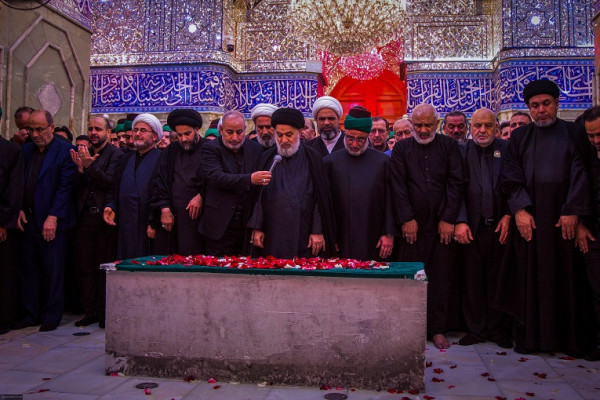 مراسم تشییع پیکر رهبر انقلاب در کربلا و نجف