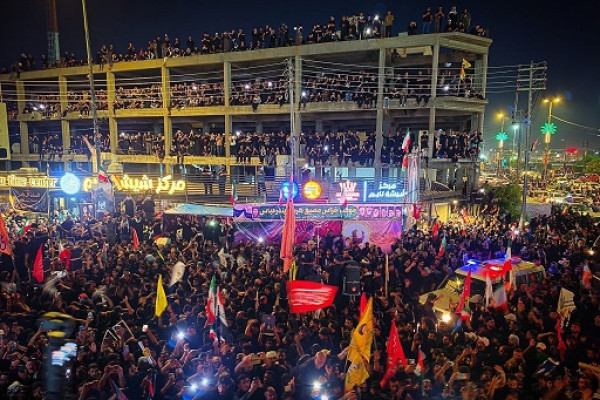 مراسم تشییع پیکر رهبر انقلاب در کربلا و نجف