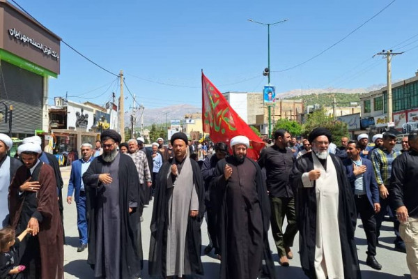 مراسم دسته روی شهادت امام صادق ع در یاسوج برگزار شد