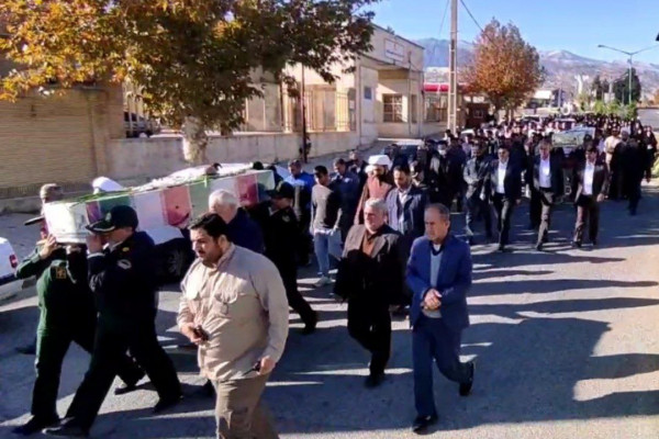 مراسم دسته روی عزاداری ایام فاطمیه و استقبال از پیکر دو شهيد گمنام